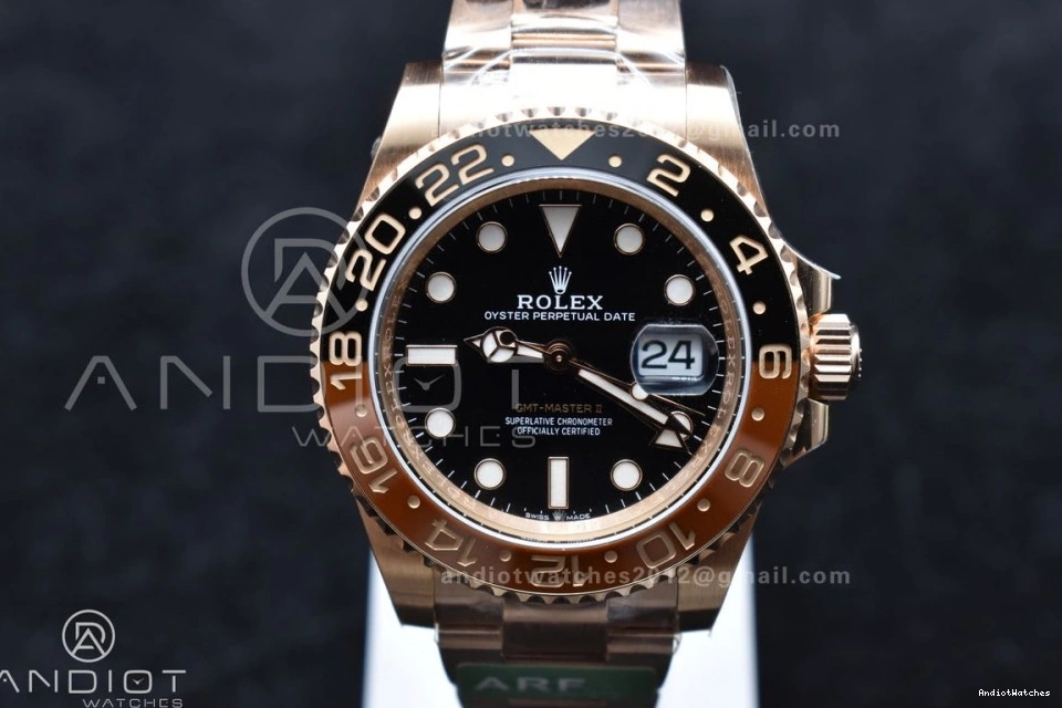 ARF 126715 II 864 Edition Best Master SH3285 1:1 CHS 904L CHNR New WrinkleFree GMT Bracelet SS RG on 0205